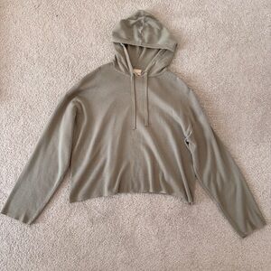 Gorgeous Cashmere Blend Sage Green Knit Hoddie